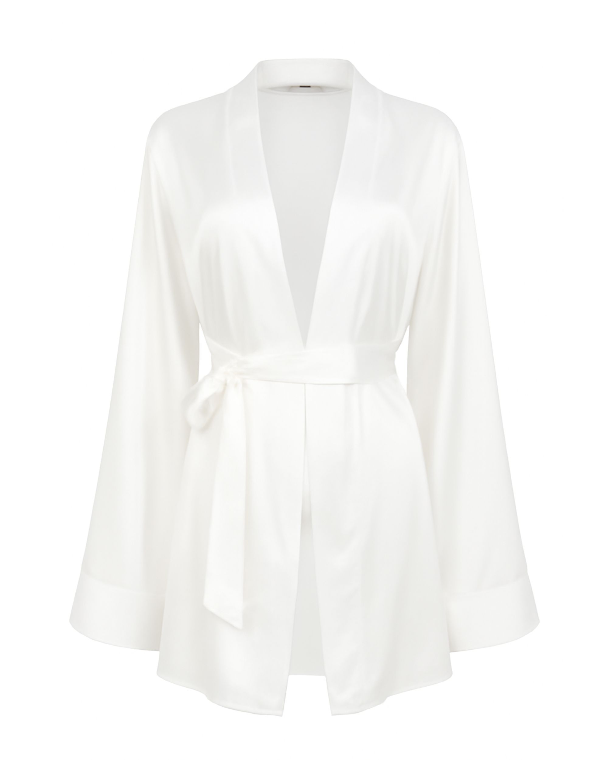 Kimono jedwabne Sophia- ecru