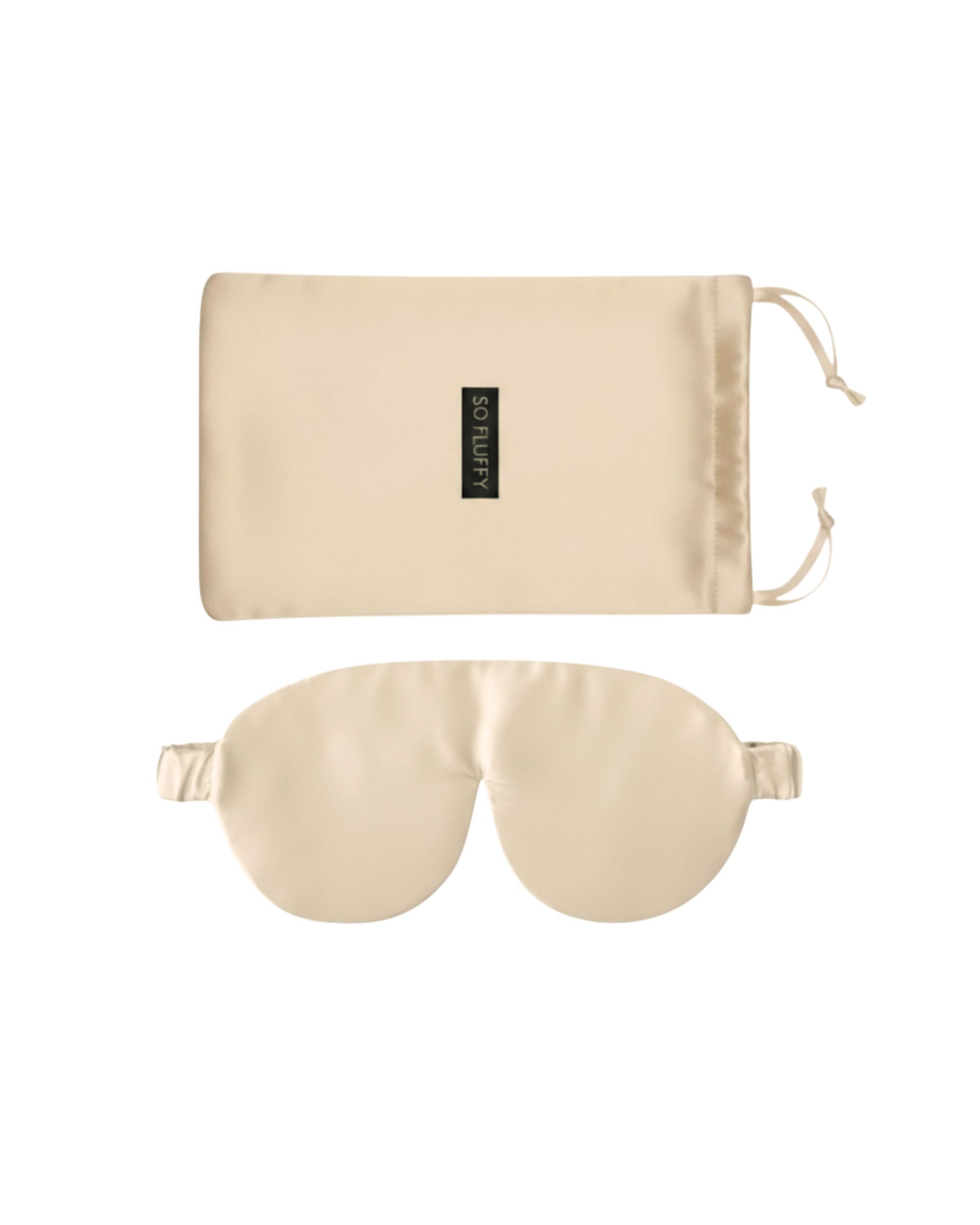 Jedwabna maska na oczy – szampańska