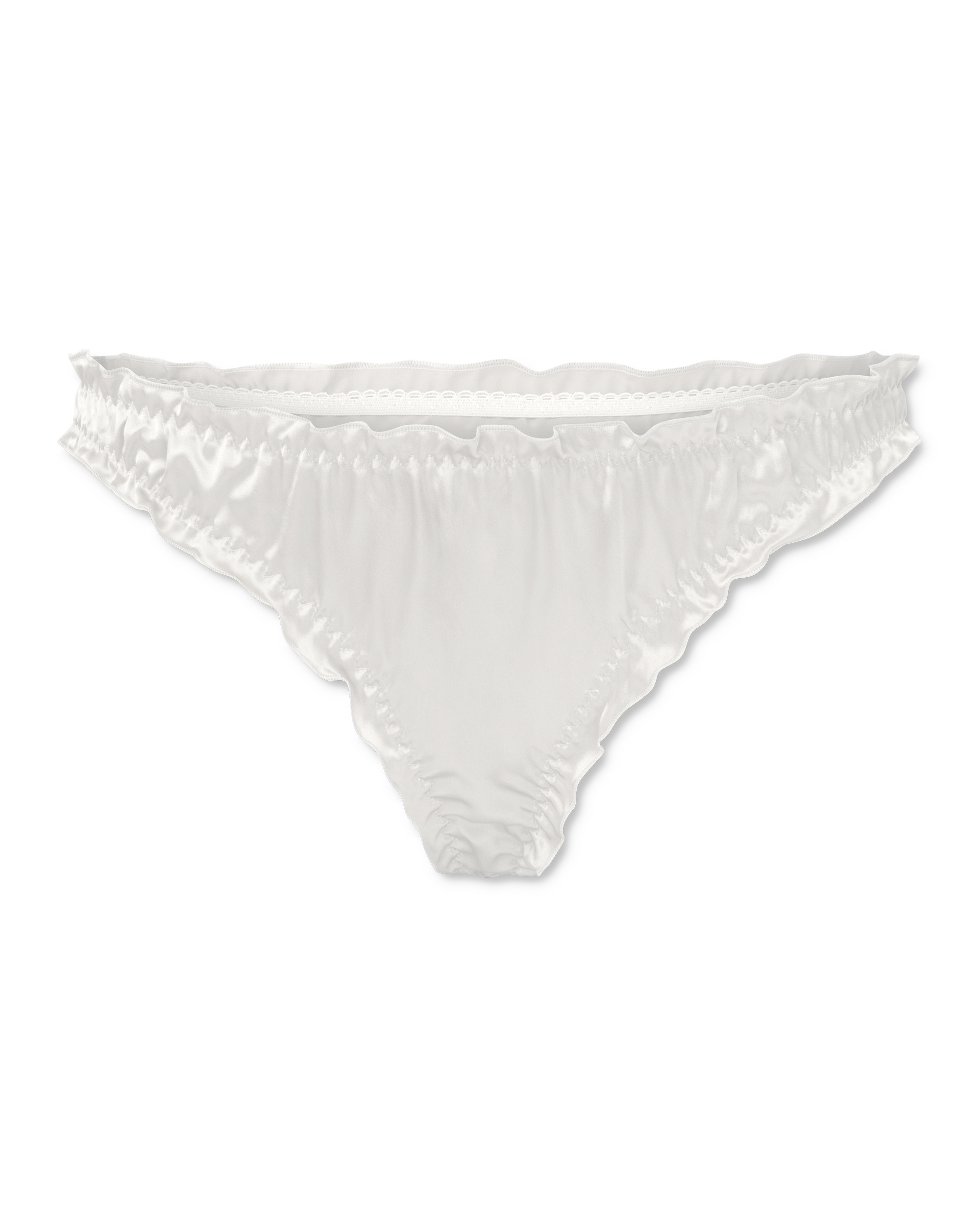 Jedwabne stringi Amore - ecru