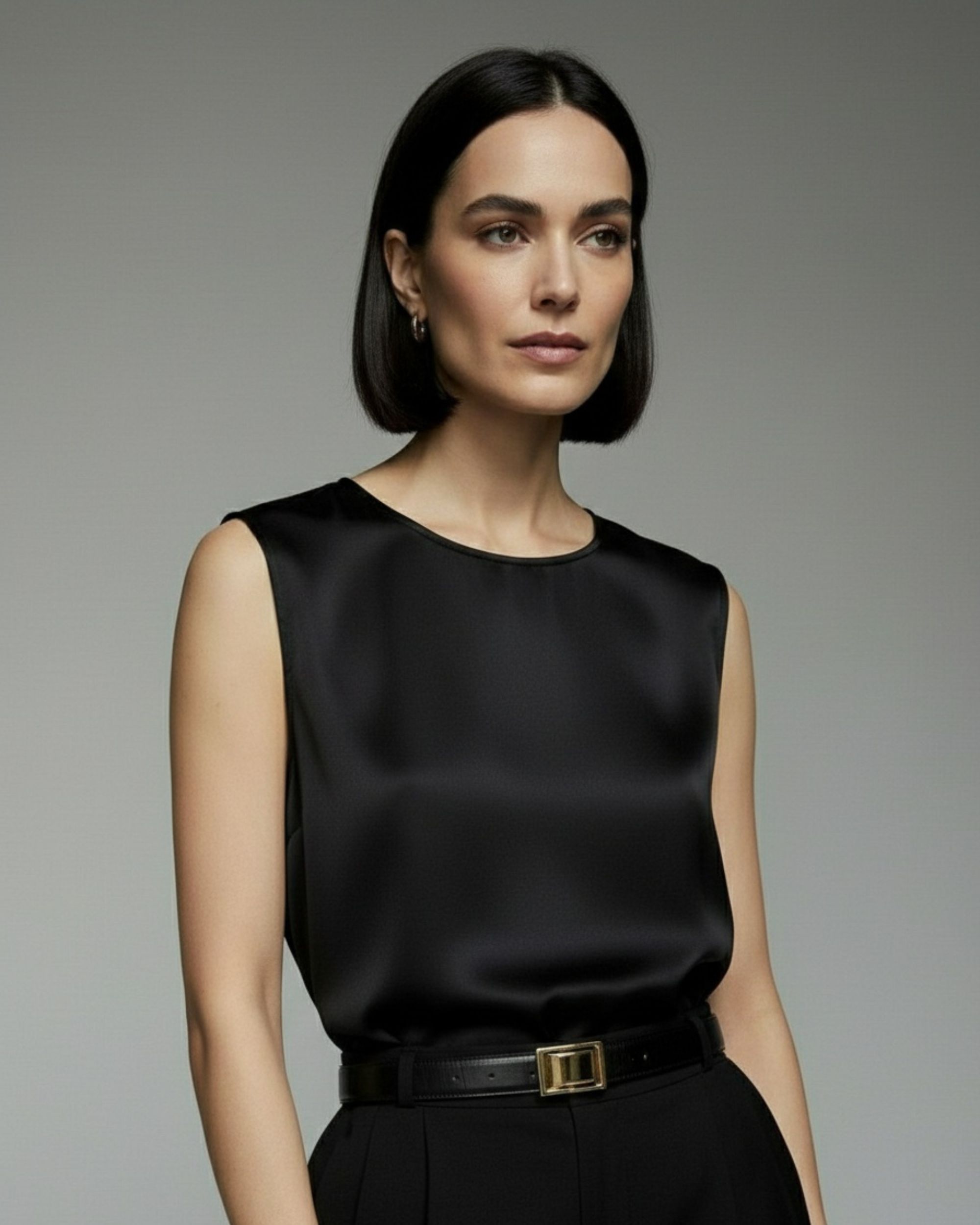 Jedwabna bluzka Klara - czarna