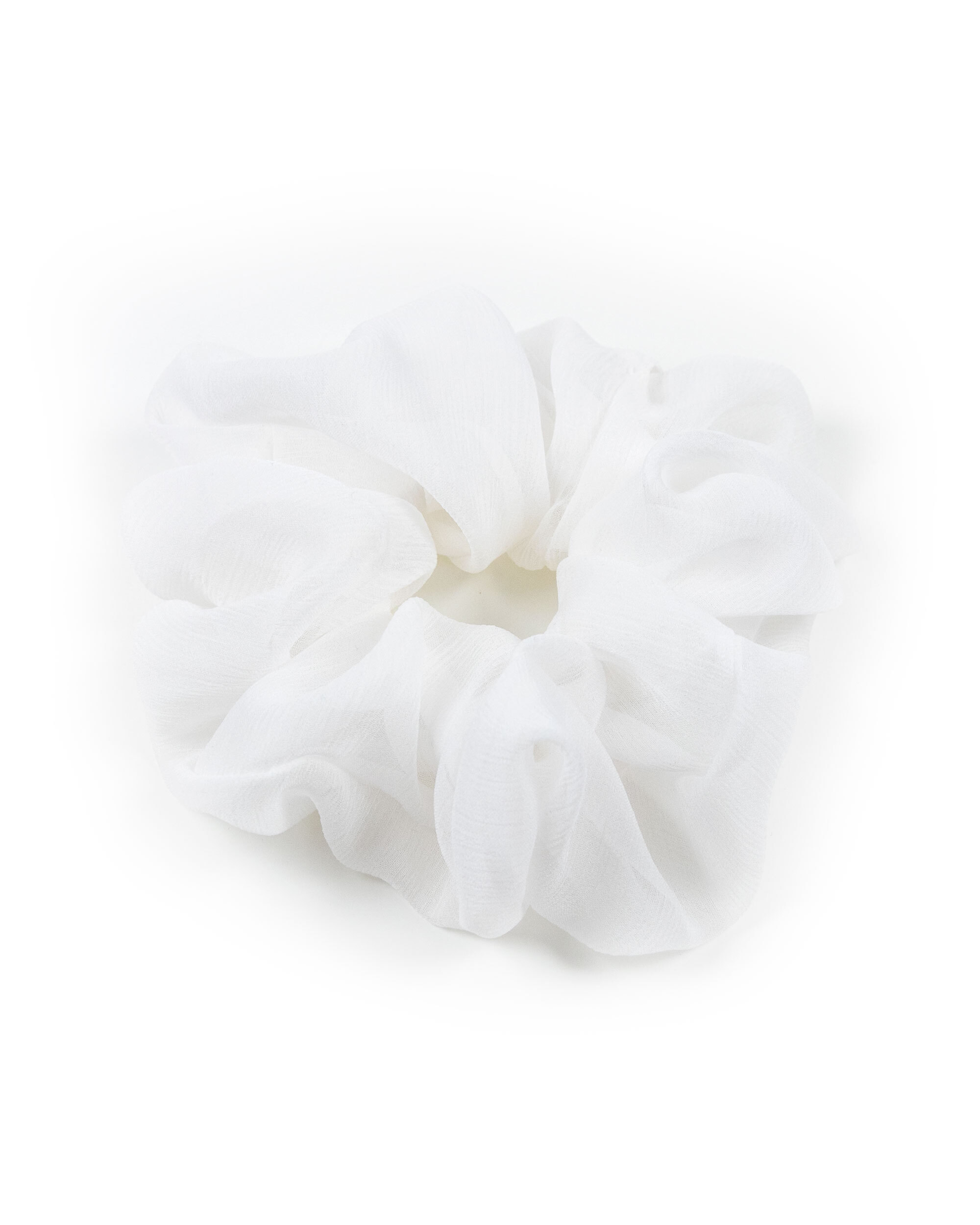 Jedwabna gumka do włosów - Giselle - ecru