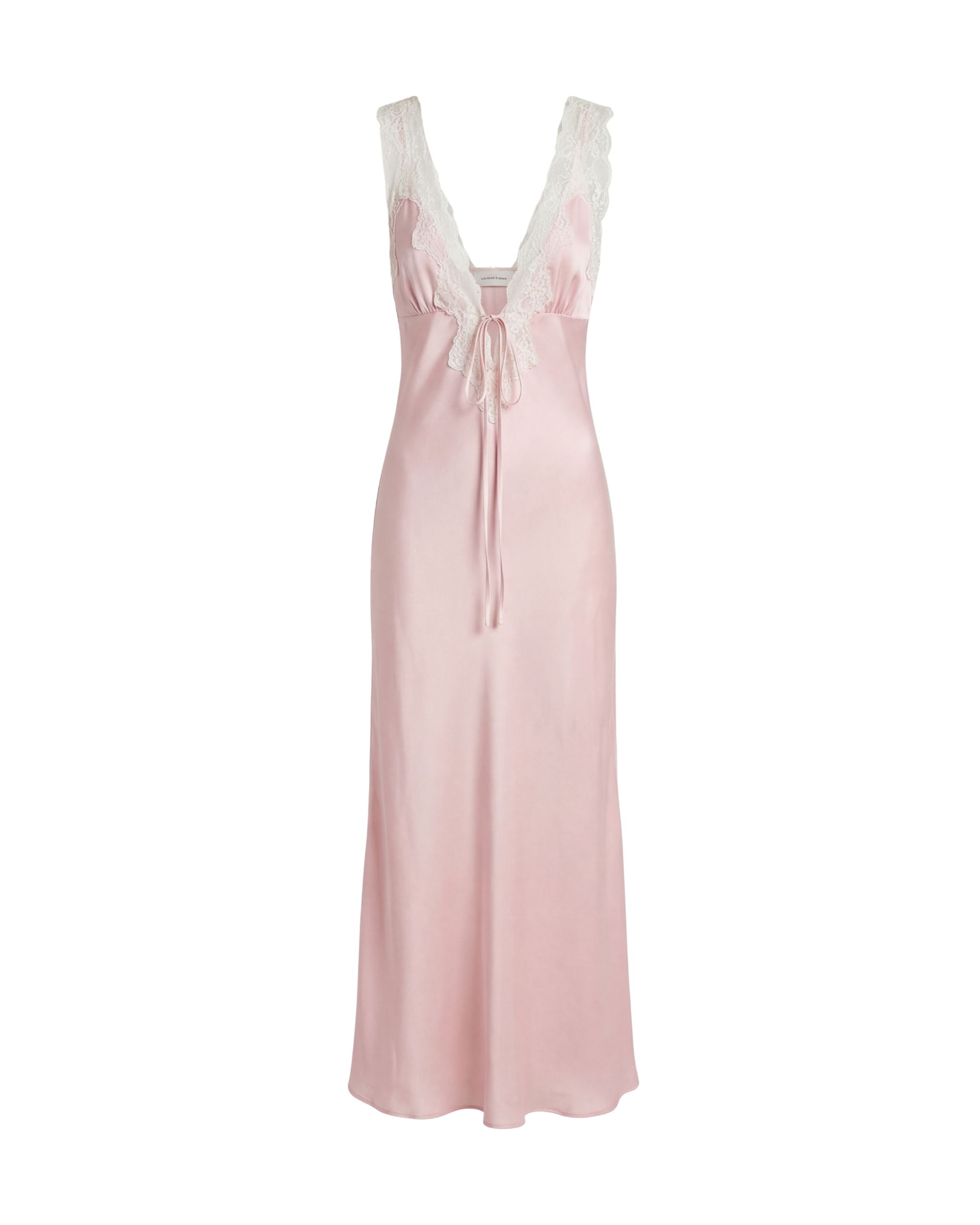 Jedwabna sukienka z koronką Rosé